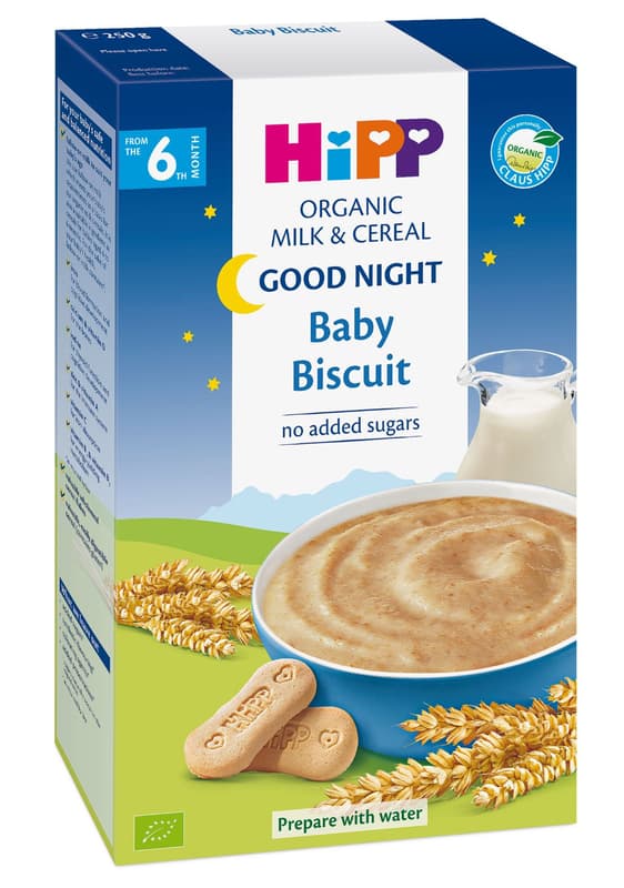 Hipp Good Night Cereal, Baby's First Biscuit