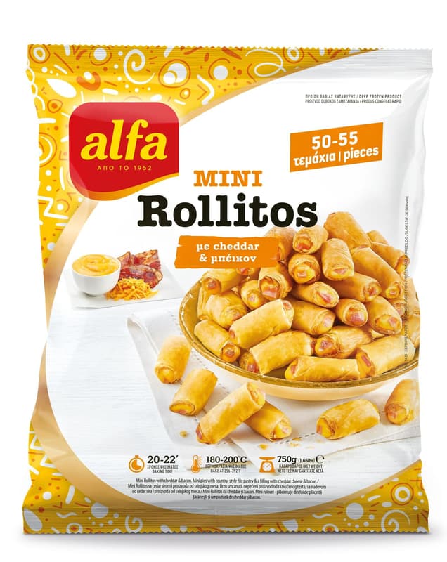 Alfa Mini Rollitos with cheddar and bacon