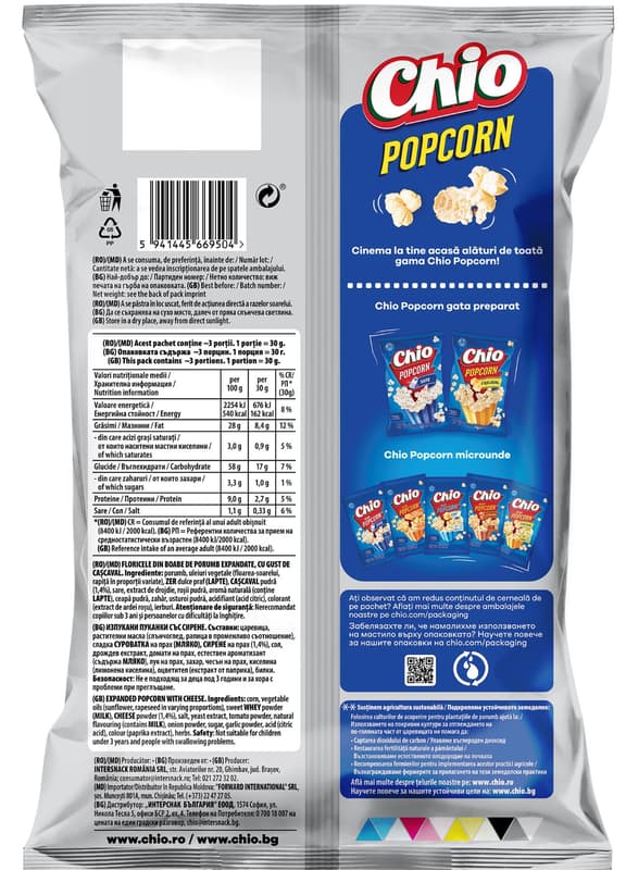 Chio Popcorn cu cascaval