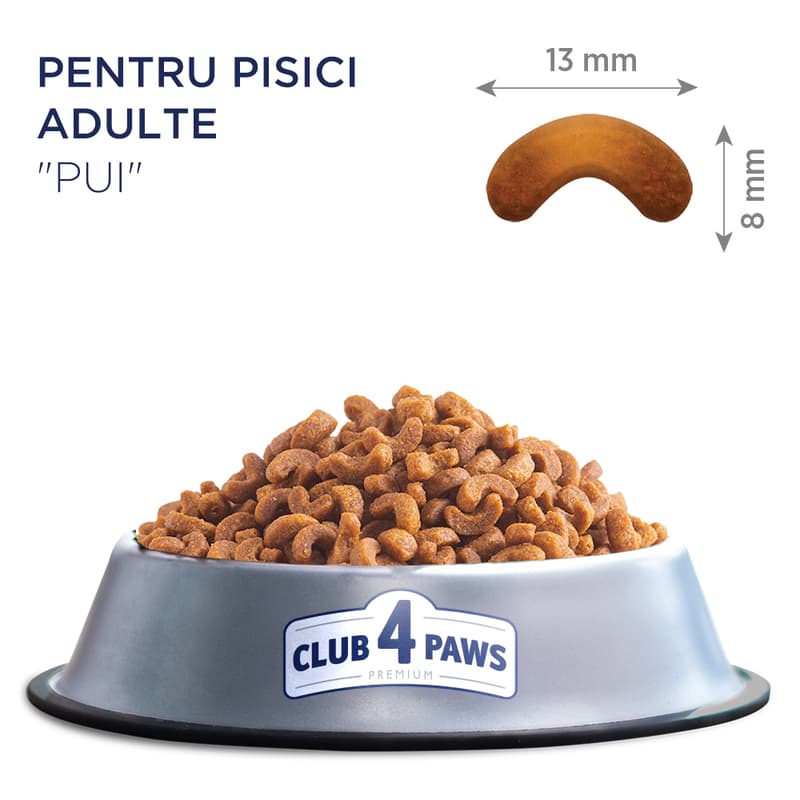 Club 4 Paws Premium Hrana uscata completa pentru pisici adulte, pui