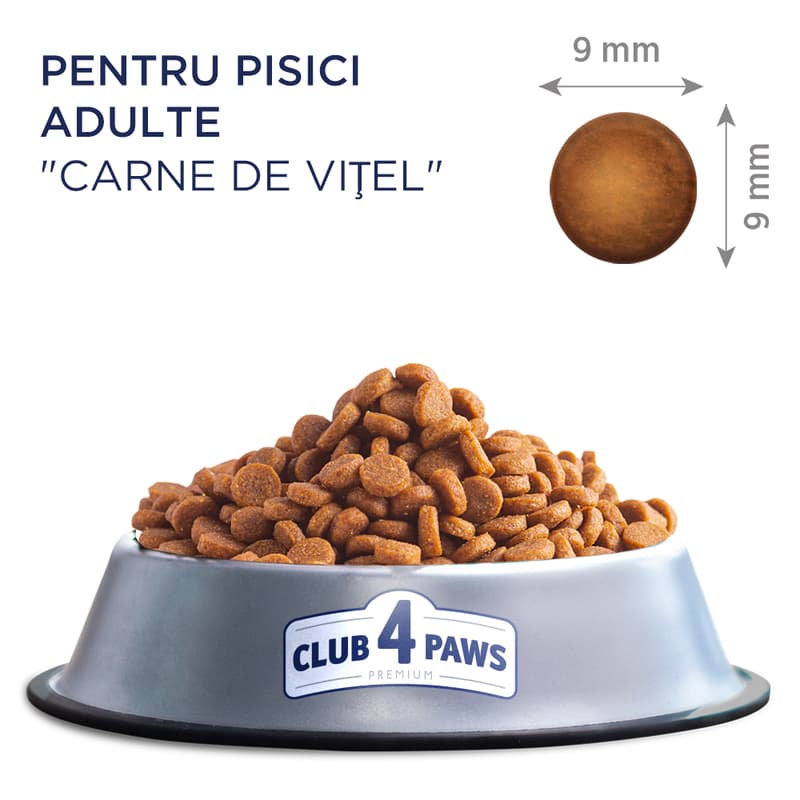 Club 4 Paws Premium Dry Food for Adult Cats, with Beef