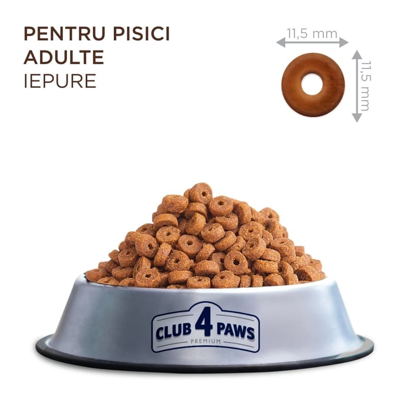 Club 4 Paws Premium Hrana uscata completa pentru pisici adulte, cu iepure