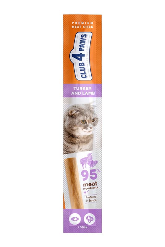 Club 4 Paws Premium Cat Treats, Turkey and Lamb Sticks