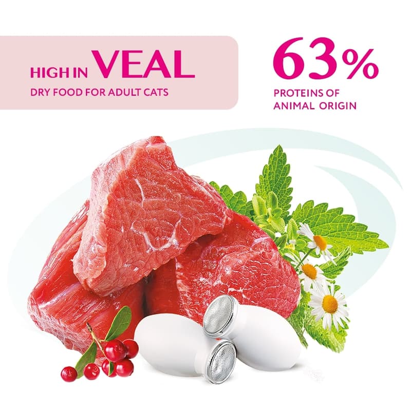 Optimeal Complete Dry Food for Adult Cats, with Beef