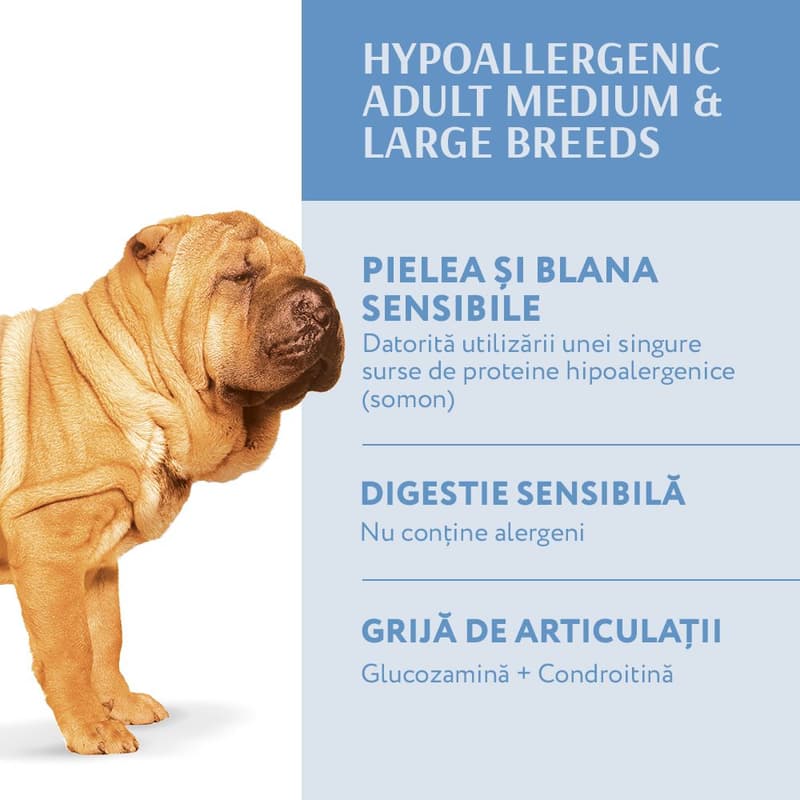 OPTIMEAL ™ Complete Dry Food for Adult Hypoallergenic Medium and Large Breed Dogs, Salmon