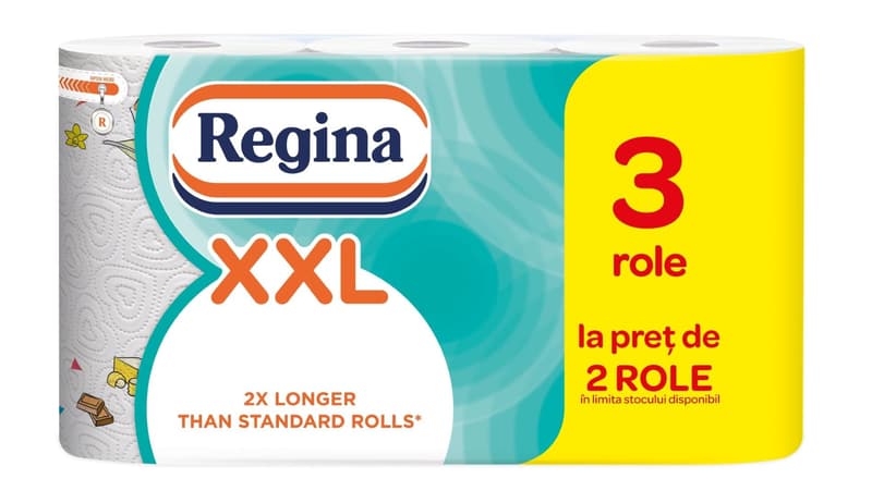 Regina XXL Kitchen Towel FSC, 100 decorated sheets, 2 layers