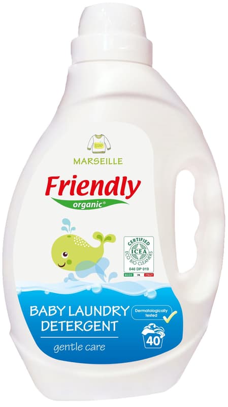 Friendly Organic Detergent de rufe pentru bebelusi cu parfum de marsilia, 40 spalari