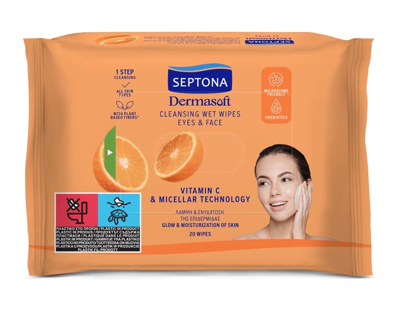 Septona Micellar Cleansing Wipes, 20 pcs
