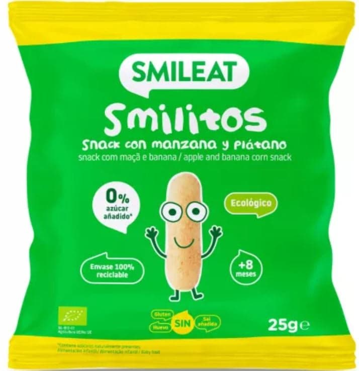 Smileat ECO Olive Oil, Banana and Apple Puffs, +8 months