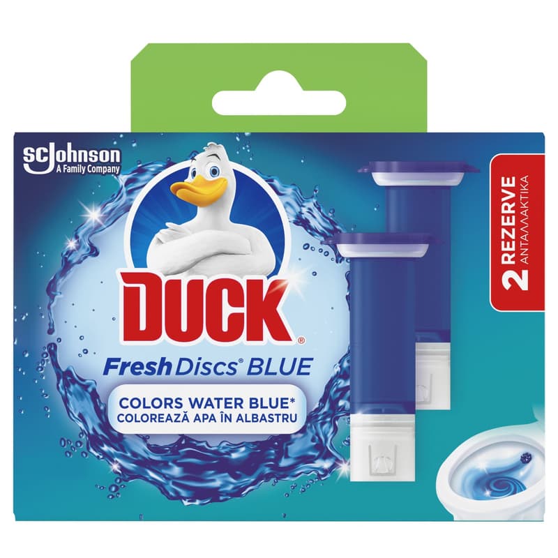 Duck Fresh Discs Blue Twin Refills Gel Deodorizer for Toilet Bowl