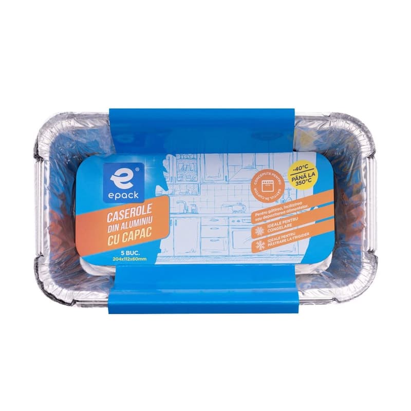 Epack Caserole aluminiu cu capac
