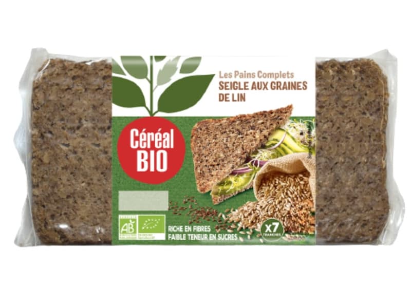 Cereal Bio ECO Paine din faina de secara integrala cu fulgi de ovaz si seminte de in