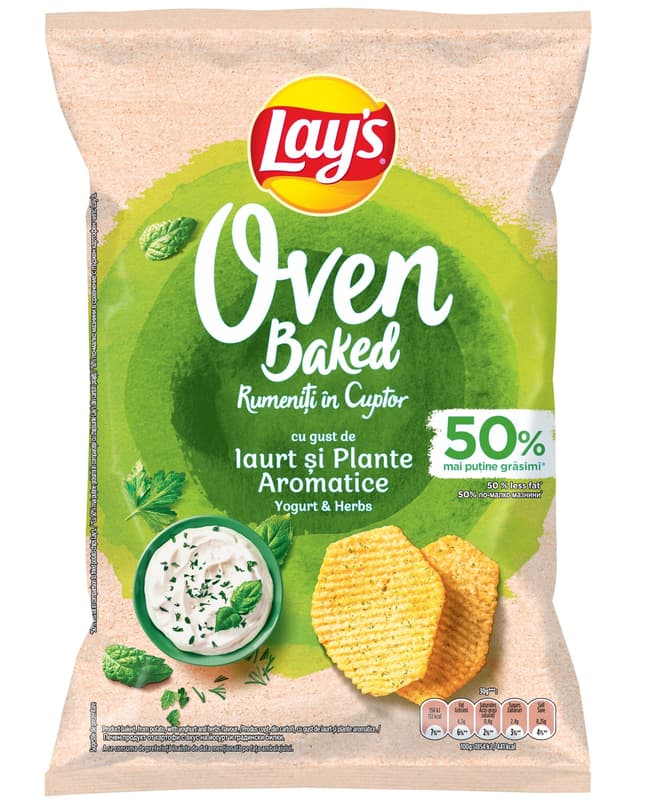 Lay's Baked Chips cu iaurt si ierburi