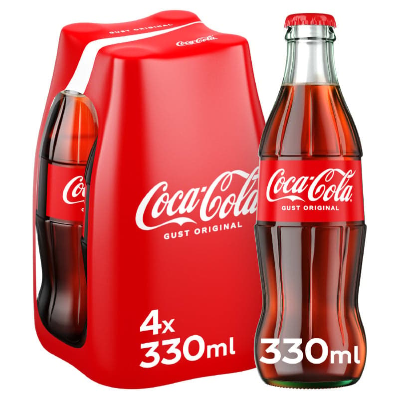 Coca-Cola Original Bautura racoritoare carbogazoasa sticla 4 pack