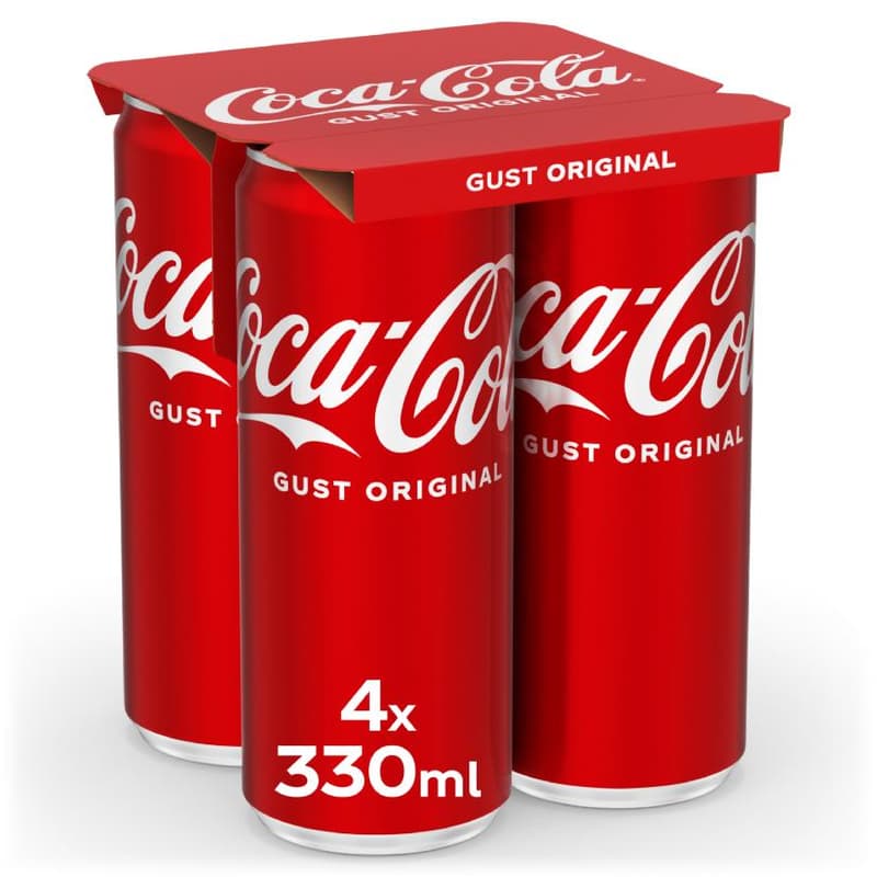 Coca-Cola Original Carbonated Soft Drink Can 4 Pack