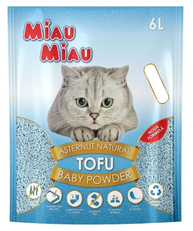Miau Miau Asternut tofu, baby powder