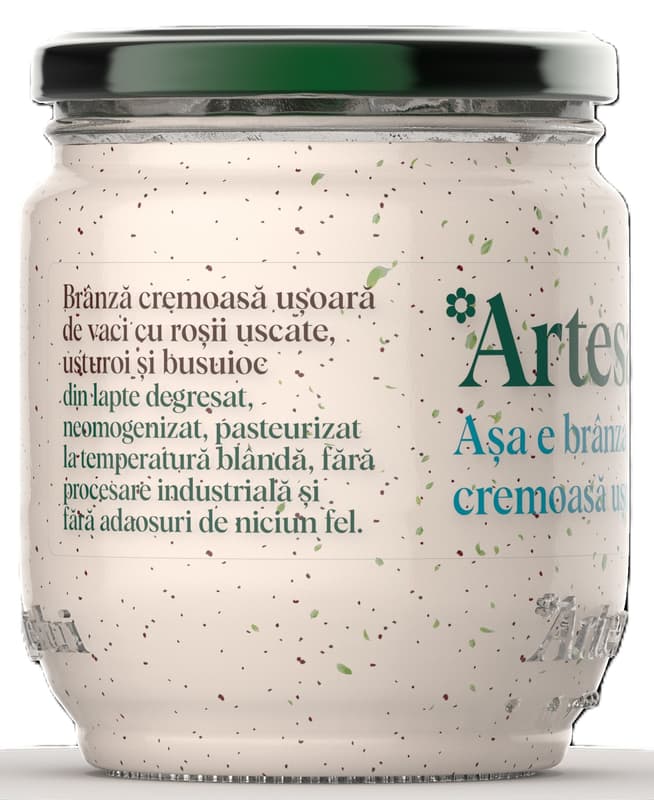 Artesana Light cottage cheese with tomatoes, garlic and basil