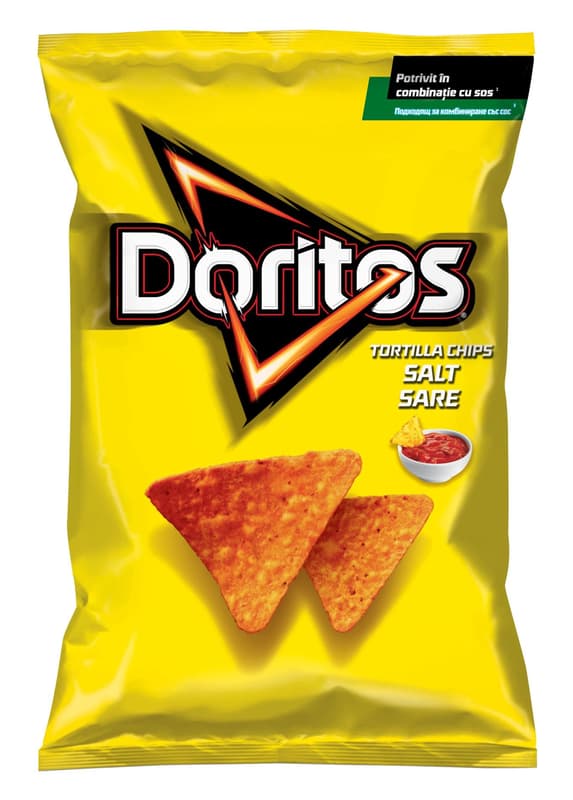 Doritos tortilla chips with salt