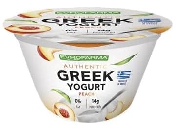 Evrofarma - Greeck yogurt dessert with peach 0% fat