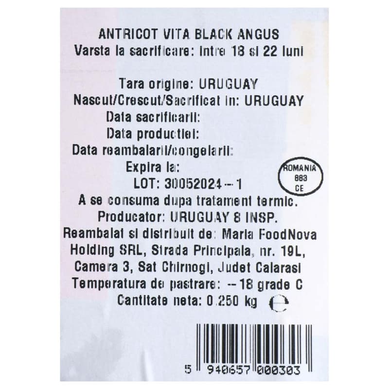 Meat Nova Antricot de vita Uruguay maturat +30 zile