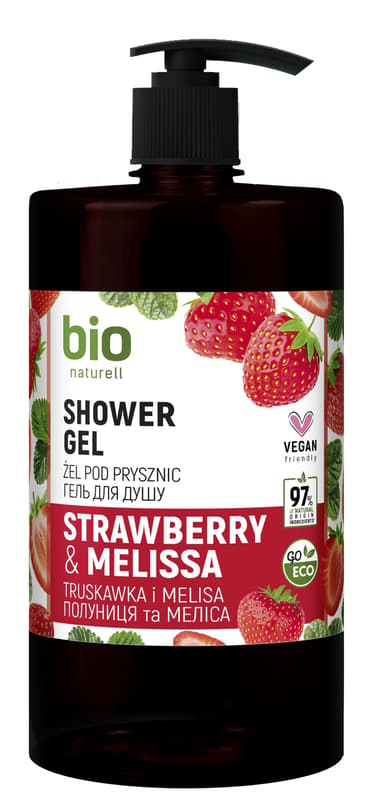 Bio Naturell Milk Ð¡reamy Strawberry & Melissa Shower Gel