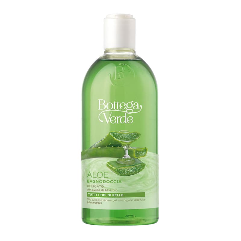 Bottega Verde Shower Gel with 90% Organic Aloe Vera Juice Extract - Aloe