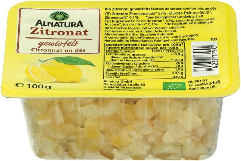 Alnatura ECO Candied lemon peel