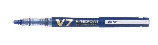 Pilot Roller reincarcabil V7 Hi-Tecpoint, 0.7 mm, varf mediu, albastru