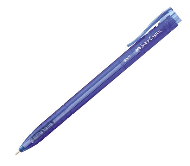Faber-Castell Roller 0.7mm, semi-gel cu mecanism albastru RX7
