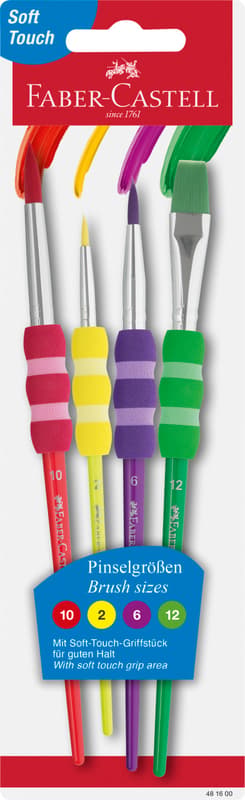 Faber-Castell Set 4 pensule, soft touch