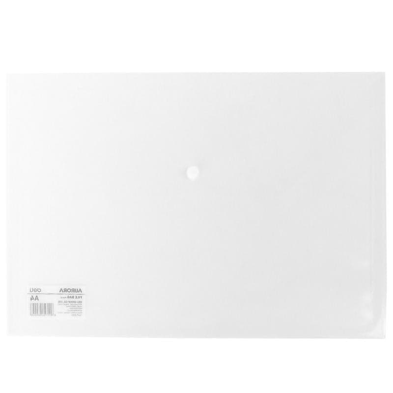 Deli Mapa plastic cu buton A4, transparent