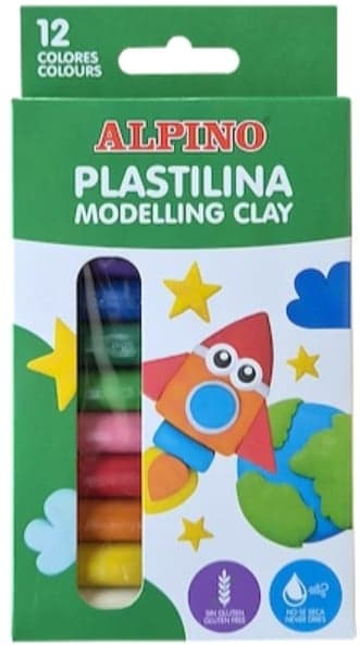 Alpine Plasticine Standard, 10 + 2 Neon