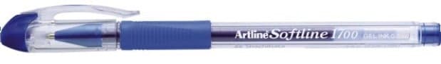Artline Softline 1700 Gel Pen, Rubber Grip, 0.7mm Tip, Blue