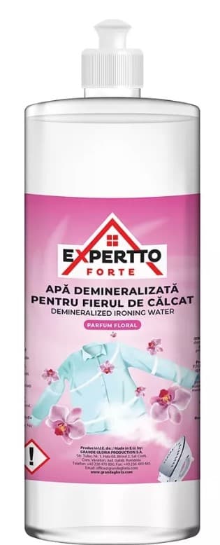 Expertto Forte Apa deminerilizata pentru fierul de calcat, parfum floral 1l
