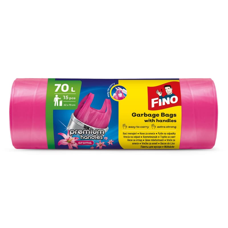 Fino Premium colorful and scented household bags with handles 70l