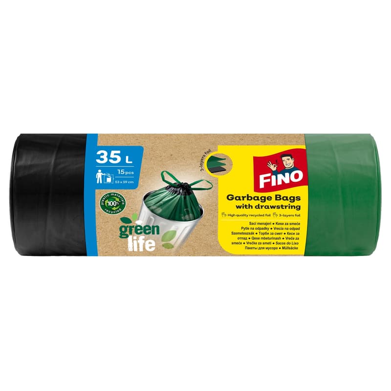 Fino Geen Life Household bags with drawstring 35l