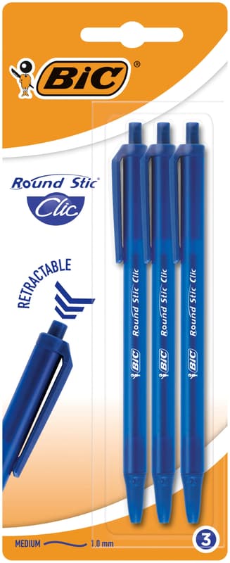 BIC Stic Clic Set pixuri rotunde, albastru