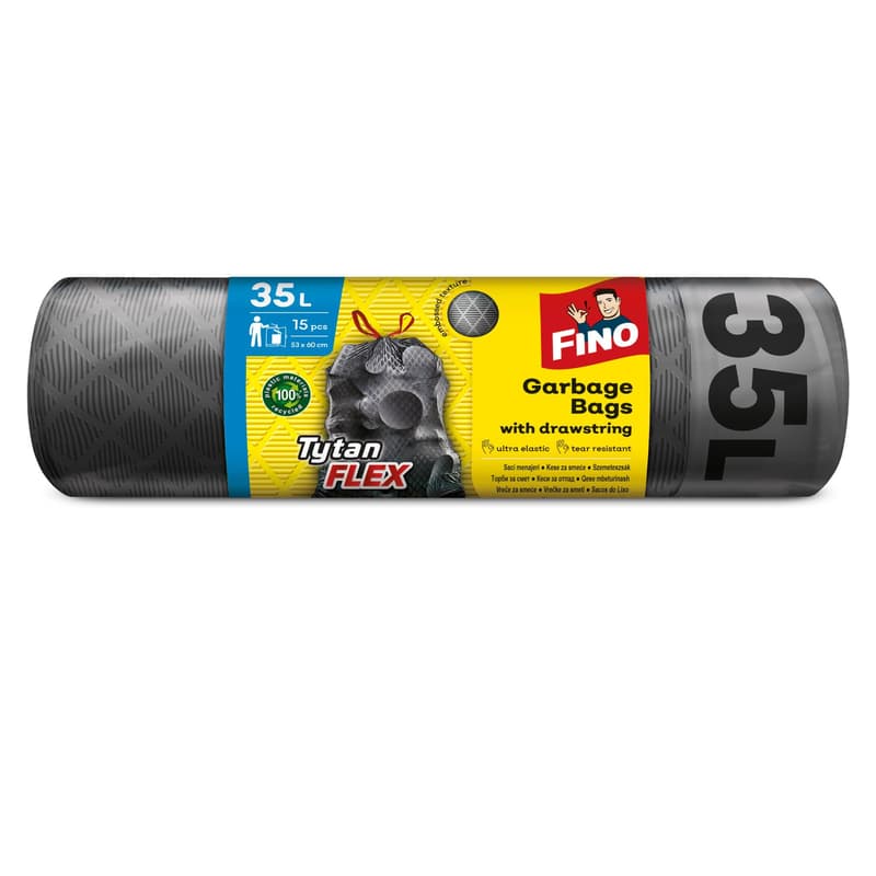 Fino Tytan Flex 35l Drawstring Refuse Sacks