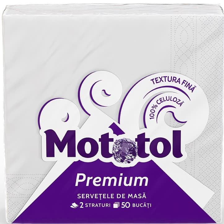 Mototol Daily Napkins, 33x33 cm, 2 layers, white