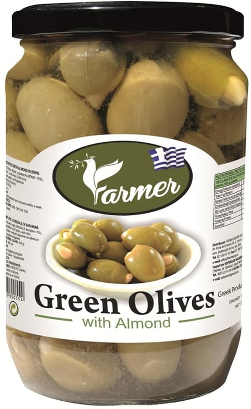 Farmer Green olives with almonds