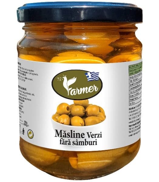 Farmer Green pitted olives