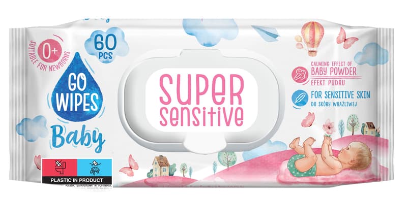 GoWipes Baby Wet Wipes with Lid, Super Sensitive
