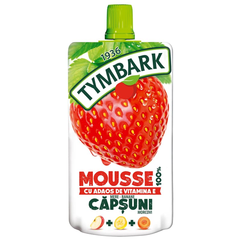 Tymbark Mousse 120g CĂPȘUNI - MORCOV