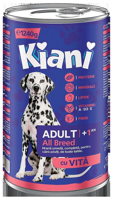 Kiani Wet food for adult dogs with beef