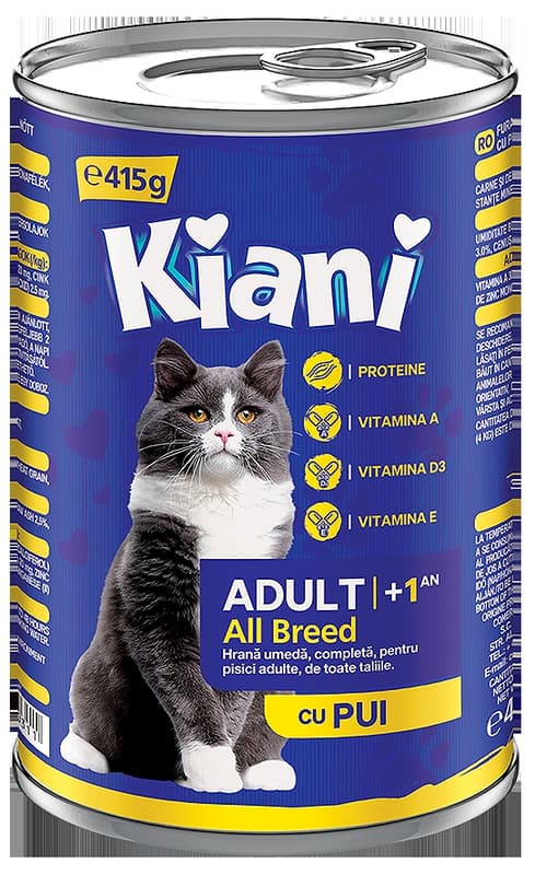 Kiani Hrana umeda pentru pisici adulte cu pui