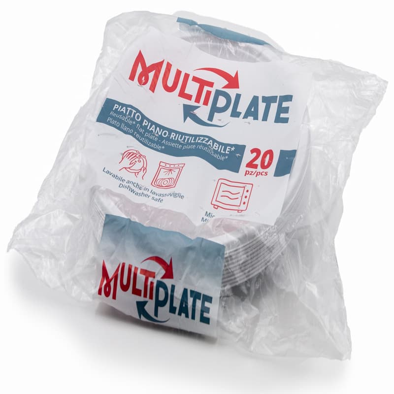 Multiplate Set of 20 reusable plates, 21 cm