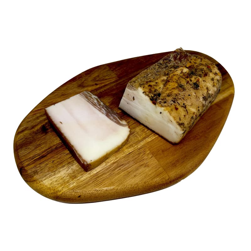 Zimbria Smoked Mangalita bacon with chili pepper and garlic