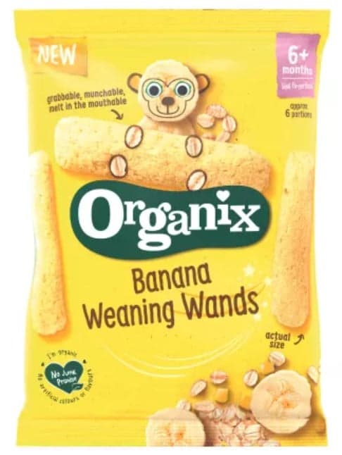 Organix ECO Corn and Oat Baguettes with Bananas, 6+
