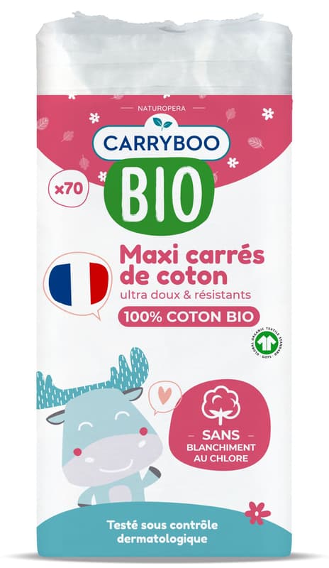 Carryboo ECO Dischete din bumbac, dreptunghiulare