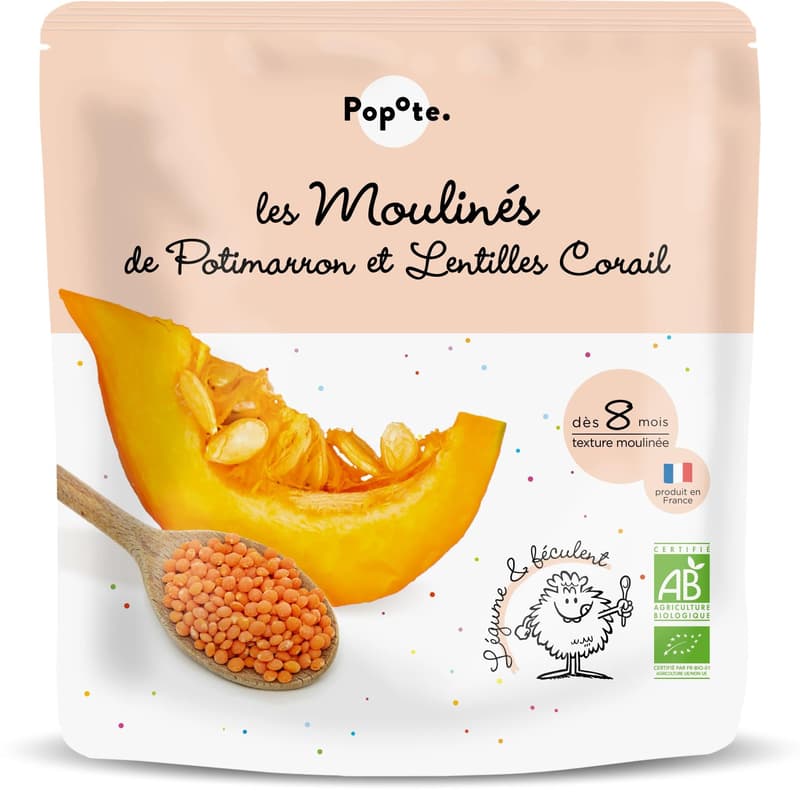 Popote ECO Piuree with 55% pumpkin and red lentils, +8 months